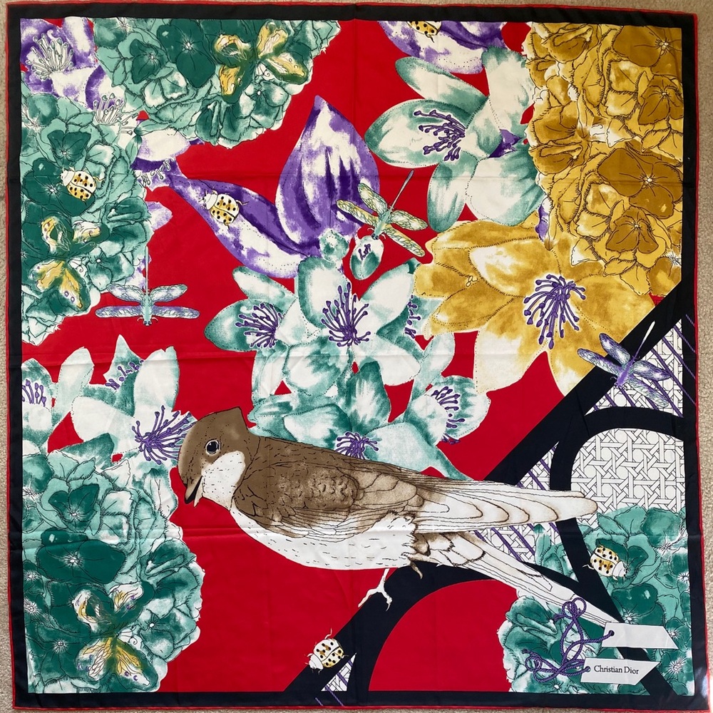 Christian Dior silk scarf